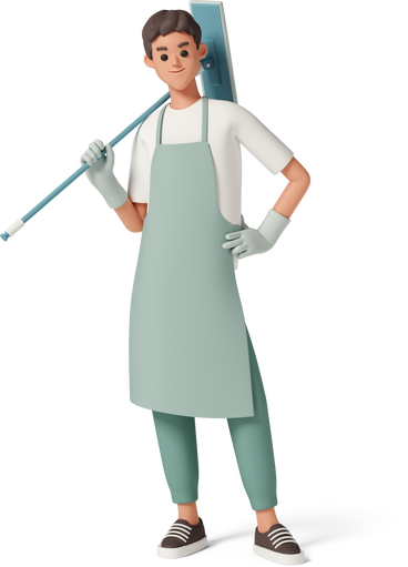 Avatar d'un homme en tenue de nettoyage.